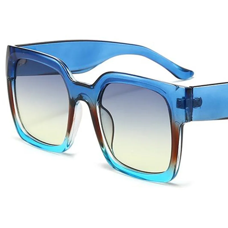 

Fashion Sun Glasses Women Patchwor Frame Adumbral Anti-UV Spectacles Square Eyeglasses Ornamental Simplity Sunglasses