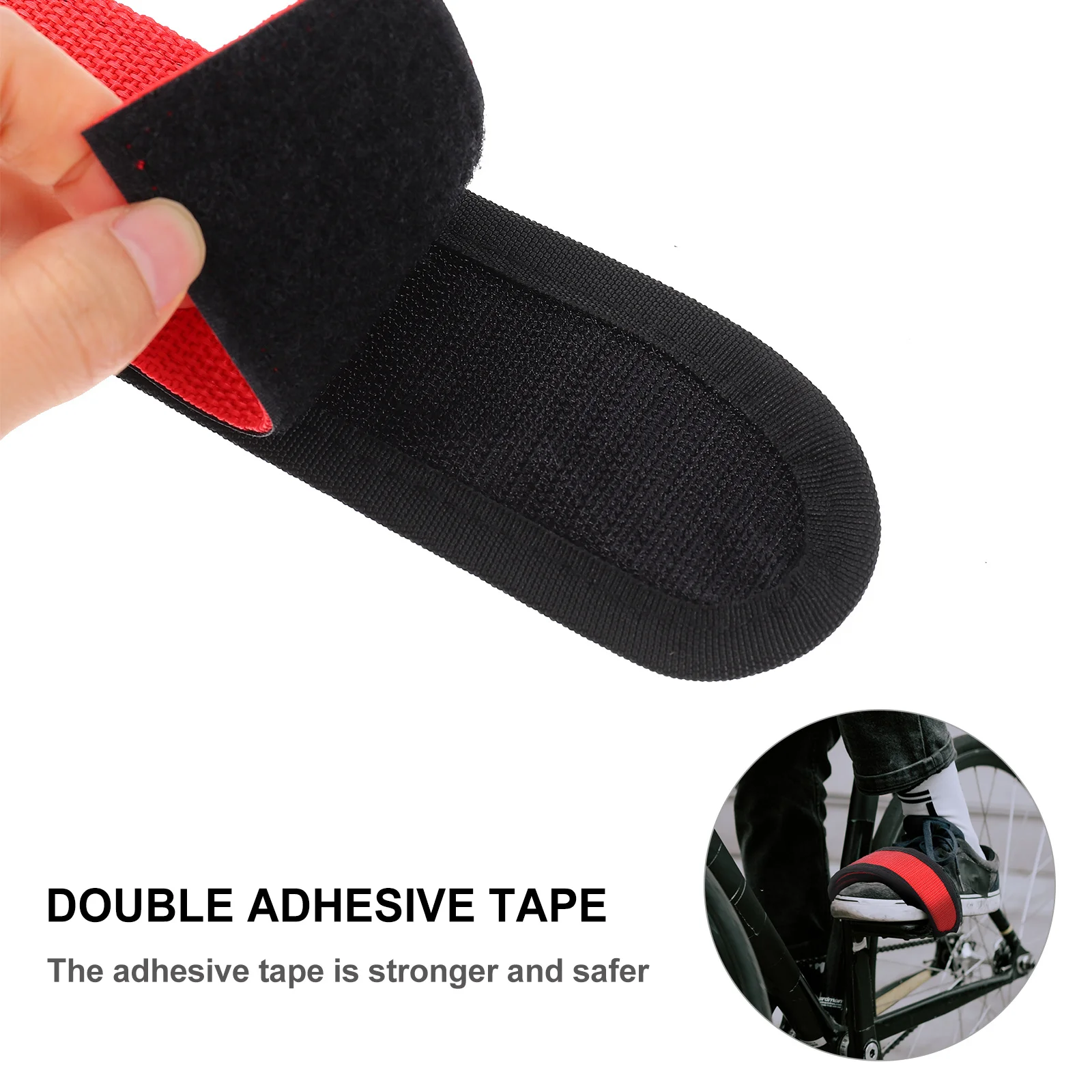 Bicycle Footrest Straps Adjustable Anti-Slip Pedal Straps For Cycling Lightweight Mesh Fixing Bands Exercise Bikes Outdoor