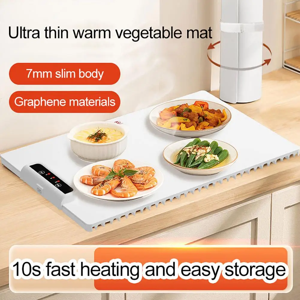 

Electric Warming Tray Adjustable Temperature Folding Warm Vegetable Board Fast Heating Food Warmer Hot Plate Placemat Aquecedor