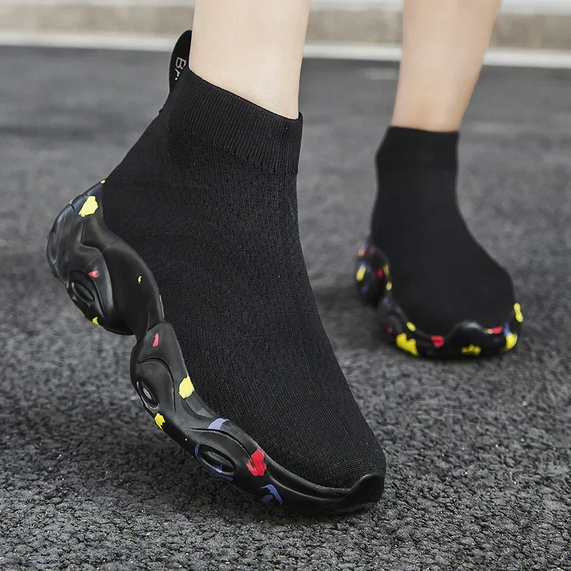 للجنسين حذاء رياضة الرجال النساء الجوارب أحذية شبكة حذاء كاجوال بفتحات تهوية زوجين رياضة احذية الجري أحذية تدريب تنيس Zapatos Hombre #3