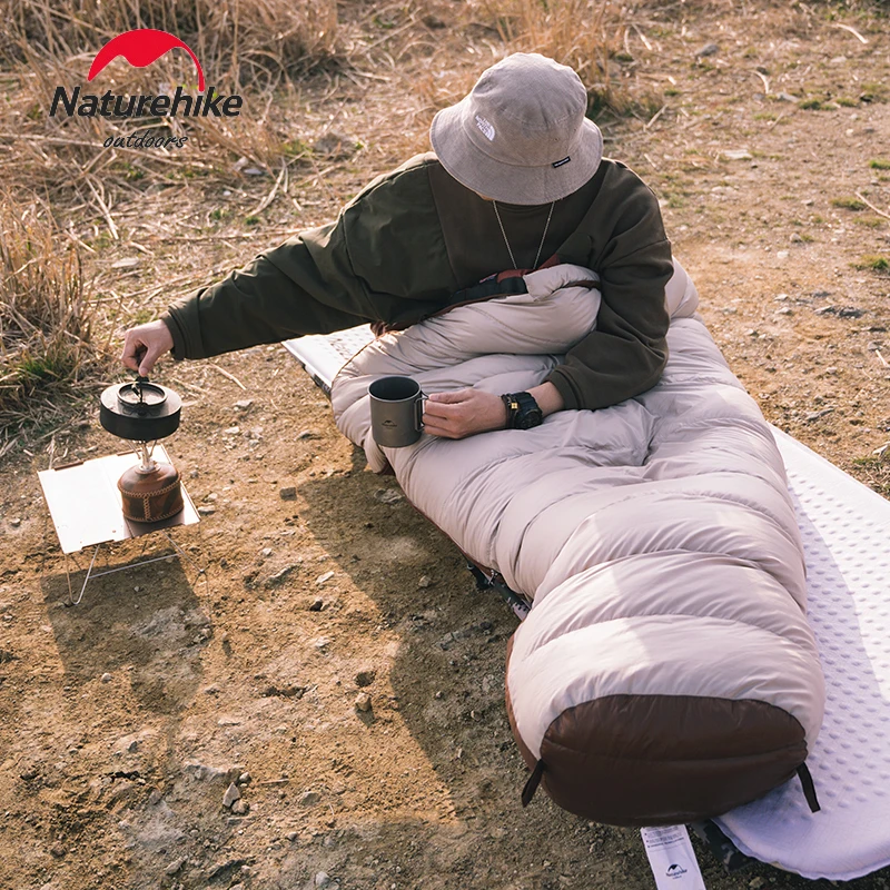 Sacco a pelo invernale Naturehike Snowbird Duck Down Mummy Adult Home Outdoor Camping sacco a pelo-15 ℃ Warm Ultralight Waterproof