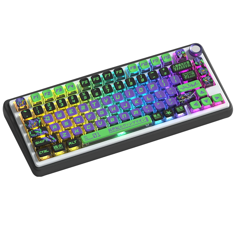 Keycaps EVA-01 original keycaps MSA highly personalized customized pbt thermal sublimation for Gaming mechanical key caps