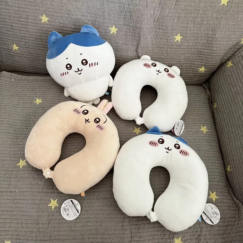 

Cute cartoon kawaii Usa Qi Ji Yi Hachi plush U-shaped neck pillow travel portable plane nap pillow spot hot sales