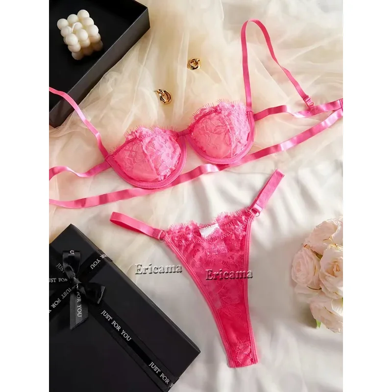 

Red Floral Lace Garter Lingerie Set With Choker Women Intimates 2022 Underwire Bra And Thongs Ladies Underwear Set