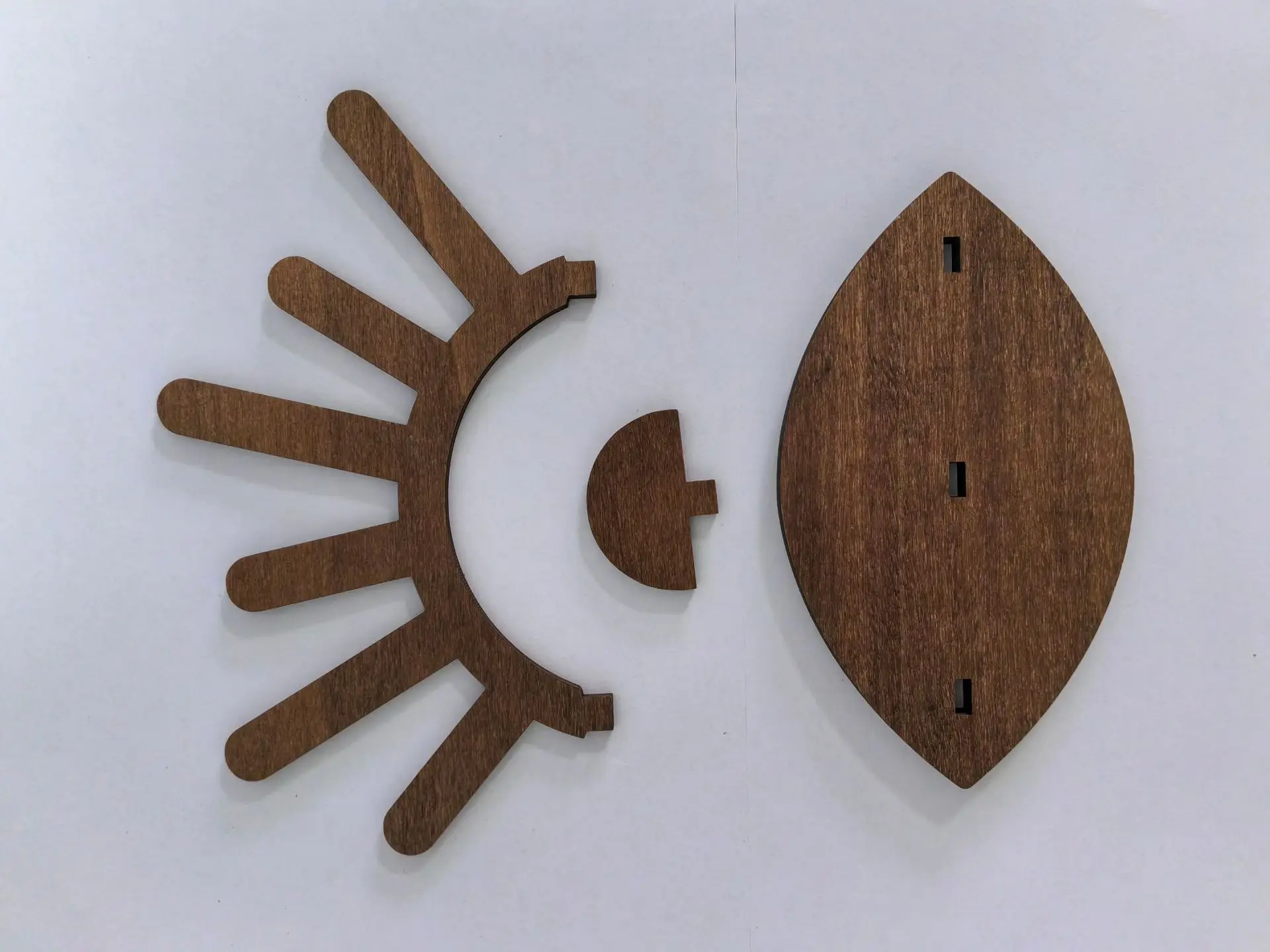 Rustic Wooden Evil Eye Ring Holder Creative Evil Eye Ring Holder Women's Jewelry Display Rack DIY Removable Ring Organizer