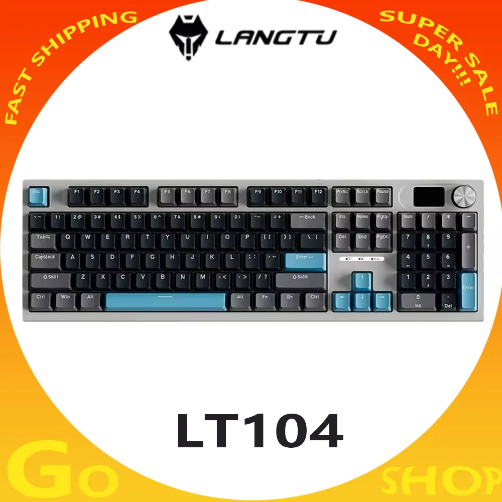 

Langtu Lt104 Mechanical Keyboard 2.4g Wireless Bluetooth Hotswap Rgb E-Sports Keyboard 104 Keys Pc Accessories Gamer Man Gifts