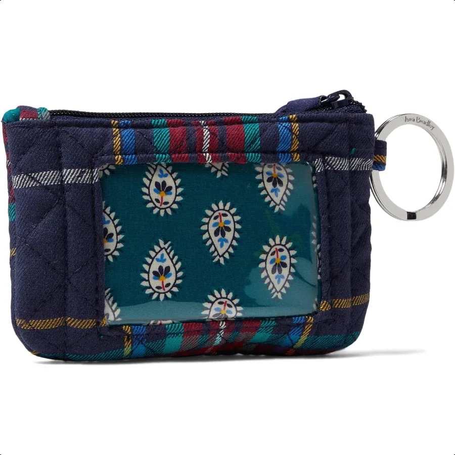 Dompet Casing ID Ritsleting Katun Wanita Vera Bradley