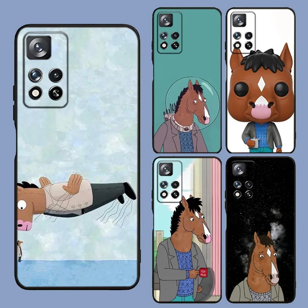 B-Bojack Cartoon H-Horseman Funny Phone Case For Samsung Galaxy A13,A21s,A22,A31,A32,A52,A53,A71,A80,A91 Soft Black Cover