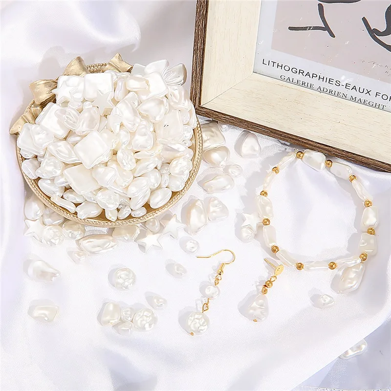 10/20PCS/Pack Loose Beads For Necklace ABS Jewelry Making Bracelet Accessories Imitation Pearl DIY High Quality