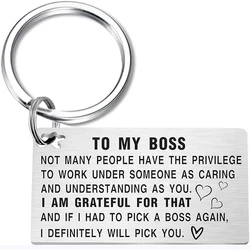Boss Gifts, Boss Keychain, Boss Day Appreciation Gifts,Boss Day Gifts for Women Men, Funny Boss Gifts Keychain