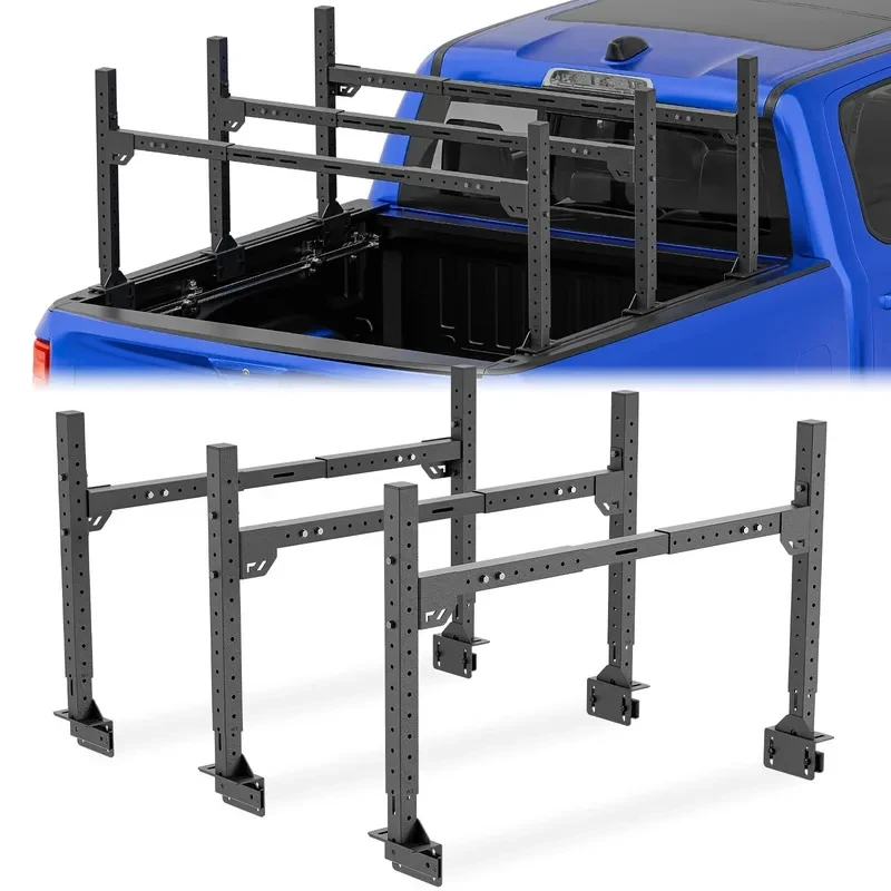 Upgrade Stylish Hot Selling Adjus Universal Ladder Cargo Heavy Pickup Bed Rack Exterior Storage Acc
