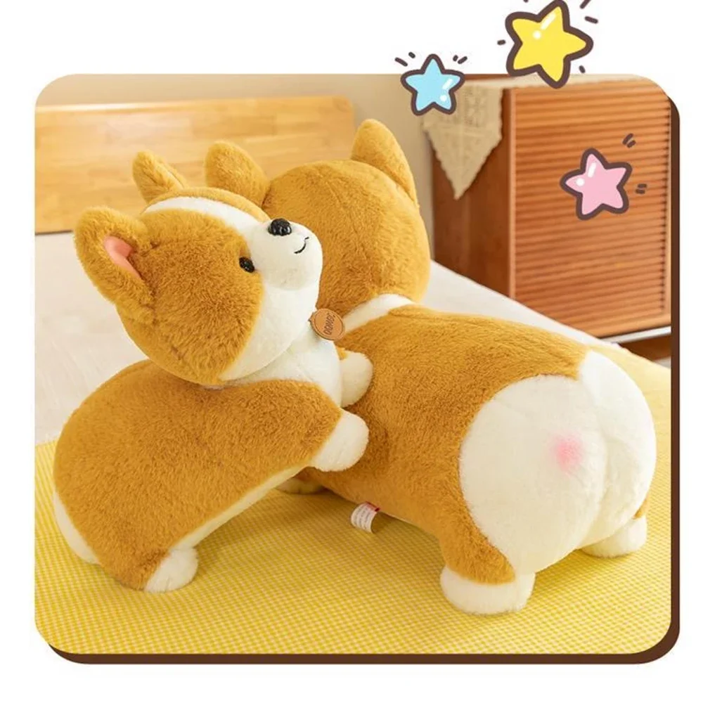 35cm Cute Corgi Doll Dog Throw Pillow Action Figure Child Bed Sleeping Doll Soft And Comfortable Plush Toy Birthday Gift