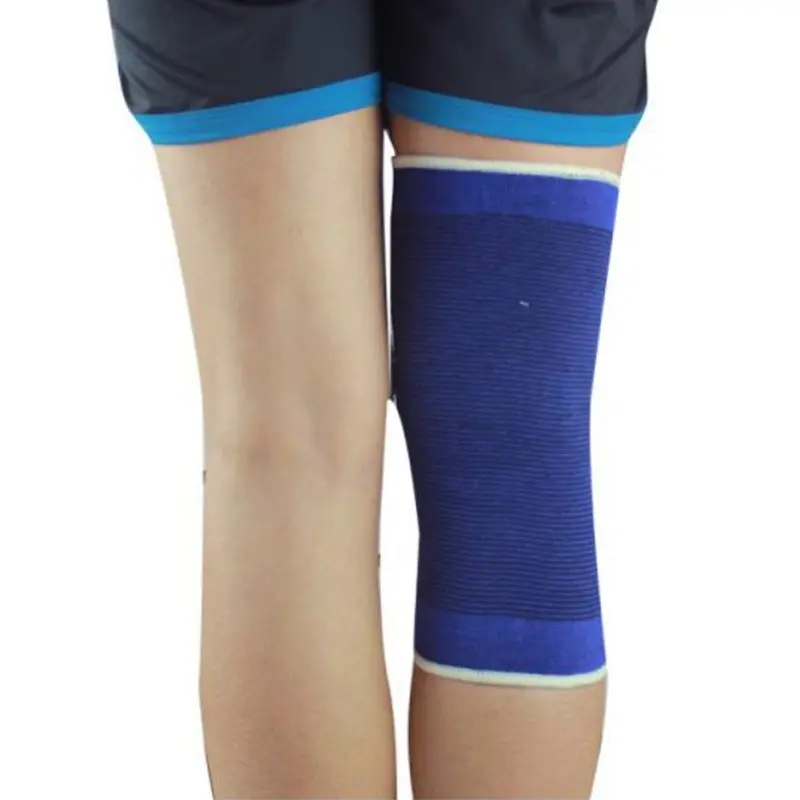 2 Pieces Knee Brace Elastic Muscle Support Compression Sleeve Sport Pain Relief Blue Outdoor Kneepad