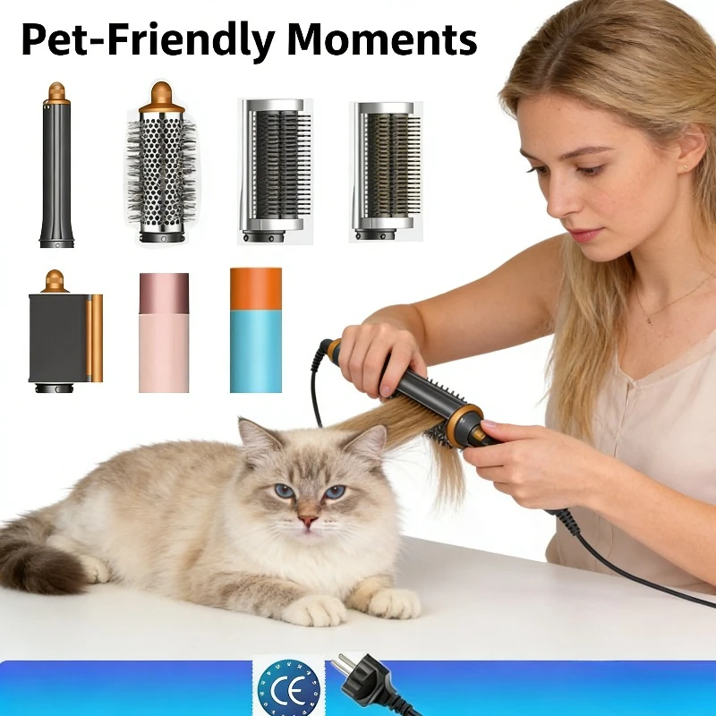 

6 IN1 Multi Hair Styler, 1300W High Power, Combines Drying, Straightening and Curling Functions, Suitable for Home and Salon Use