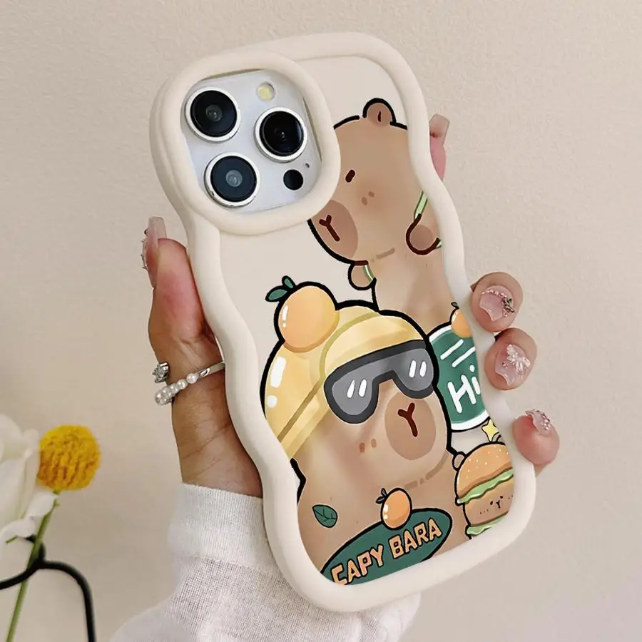 Casing TPU Lembut Lucu Capybara untuk Xiaomi Redmi 14C 10C 10A 13C A5 8 A1 A2 Plus 9C A3 12C