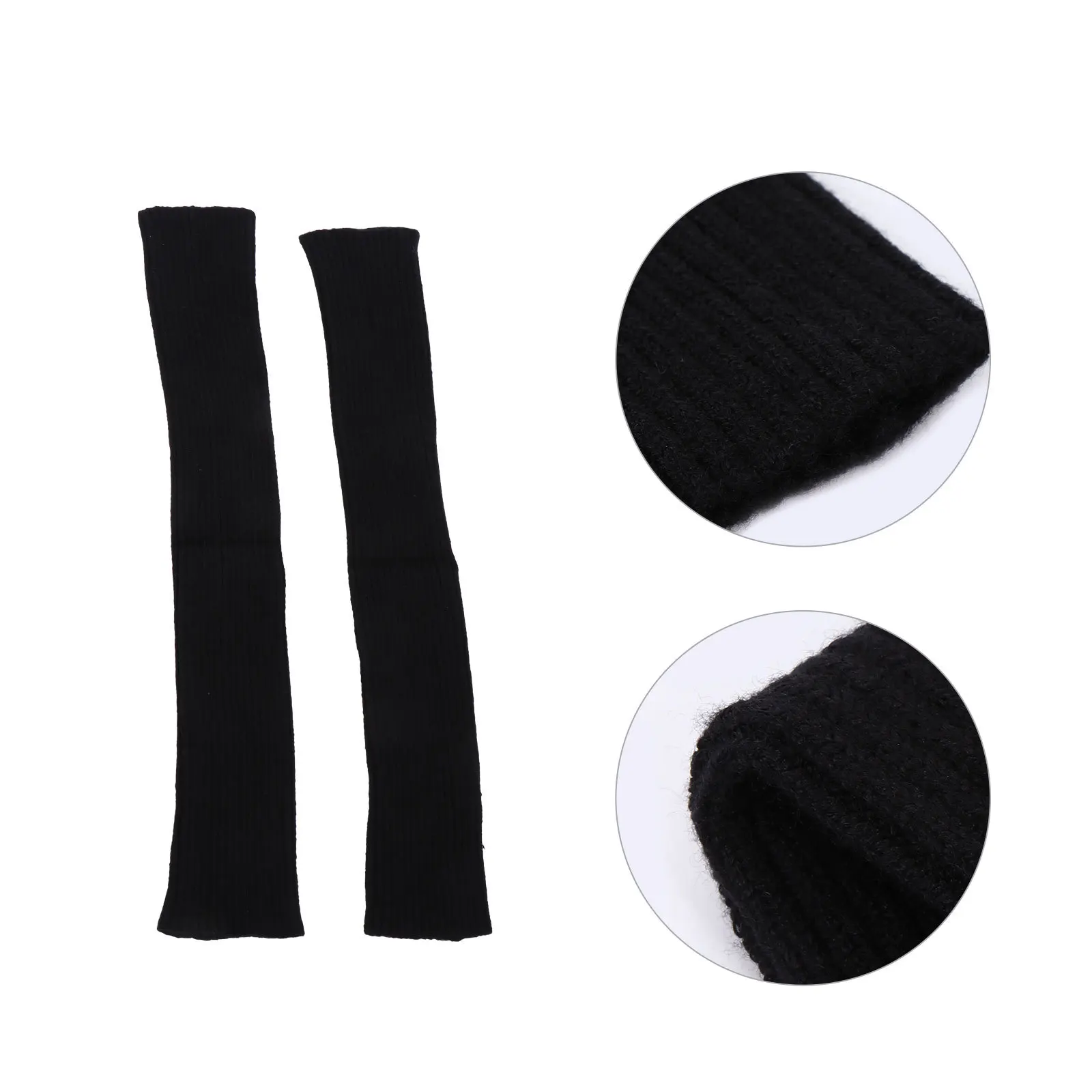 

1Pair Arm Warmers with Thumb Hole for Cold Weather Soft Elastic Fingerless Gloves Oversleeves Knit Sleeve for Jogging Skiing