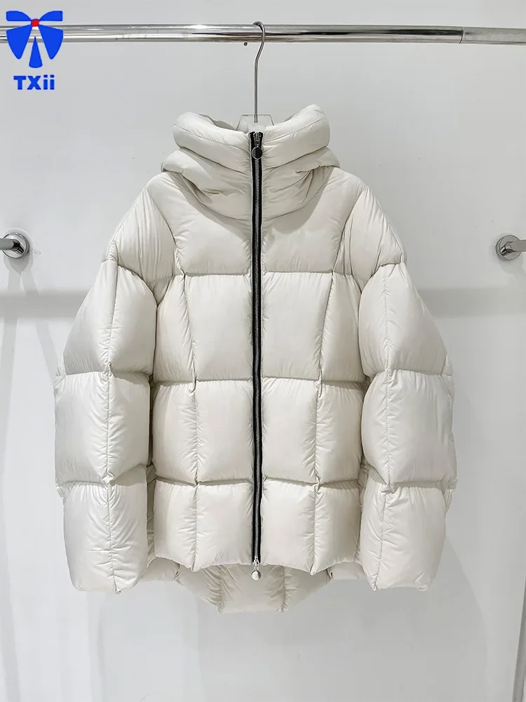 2024 New Extremely Cold Series Heavy Super Thick Nose Spinning Warm Cocoon-Shaped Women\'s 90 White Duck Down Jacket Coat