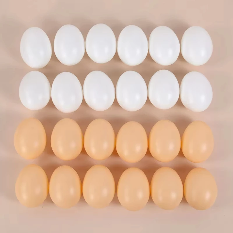 10/20pcs Simulation Plastic Eggs DIY Graffiti Craft Easter Party Decoration Solid Egg Model Children's Puzzle Toys and Gifts