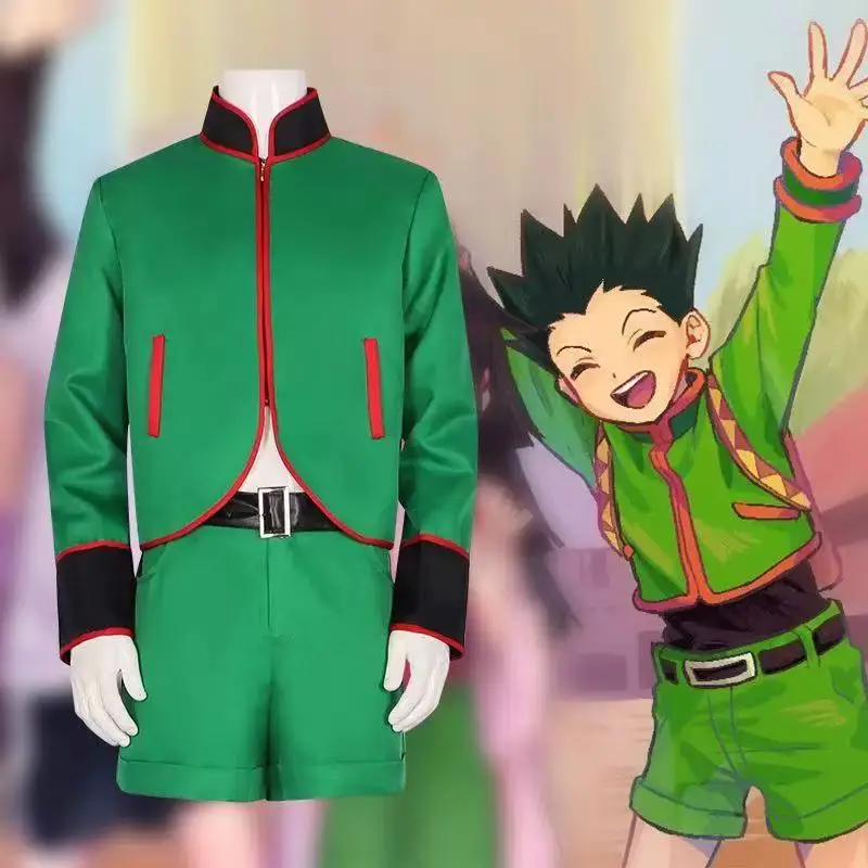 

HUNTER×HUNTER Gon Freecss Cosplay Costume Green Suit Halloween Christmas Party Carnival Men Women Anime Cosplay Costumes