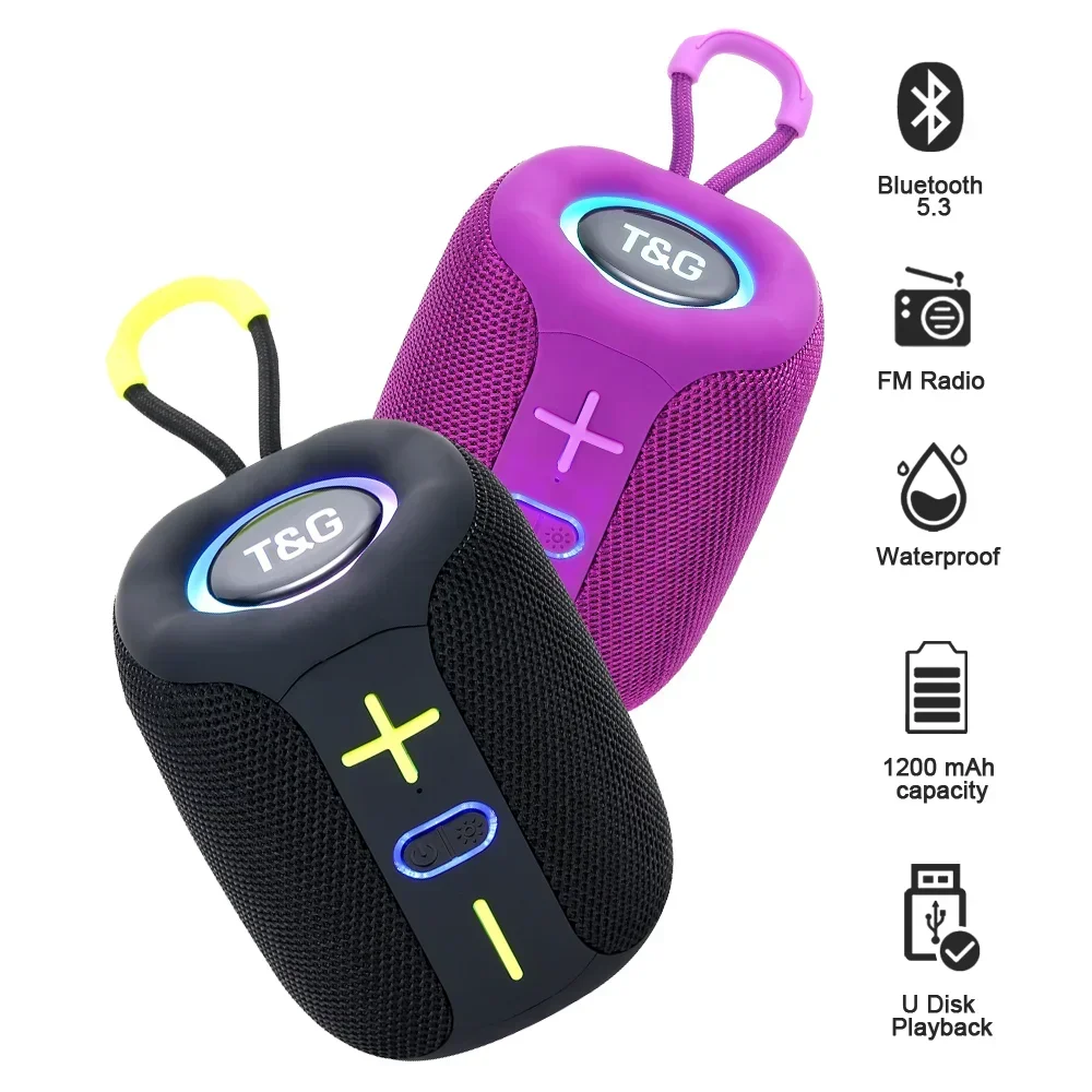 

Портативная Bluetooth-колонка T&G TG658 с беспроводным саундбаром, FM-радио, поддержкой AUX и TF-карт для активного отдыха, кемпинга, езды на велосипеде, походов и прослушивания музыки
