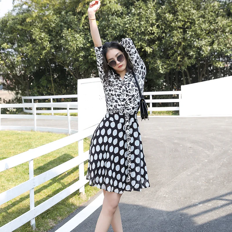 Ele Fre Blumenmuster Seiden-Maxikleid Frühling Sommer Neu Sle DVF PG Großes Rockdesign Geknotete Taille Hochmodischer Stil