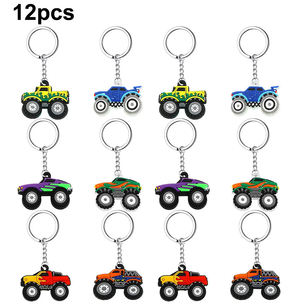 Monster Truck Theme Slap Bracelets Keychains Tattoo StickersStickers Drinking Straws Gift Bags Kids Boys Birthday Party Supplies