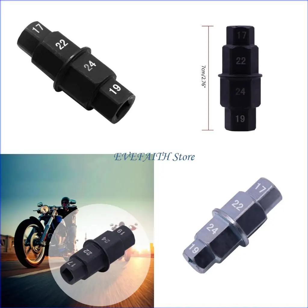 124B 17mm 19mm 22mm 24mm Motorcycle Front Spindle Allens Socket Tool