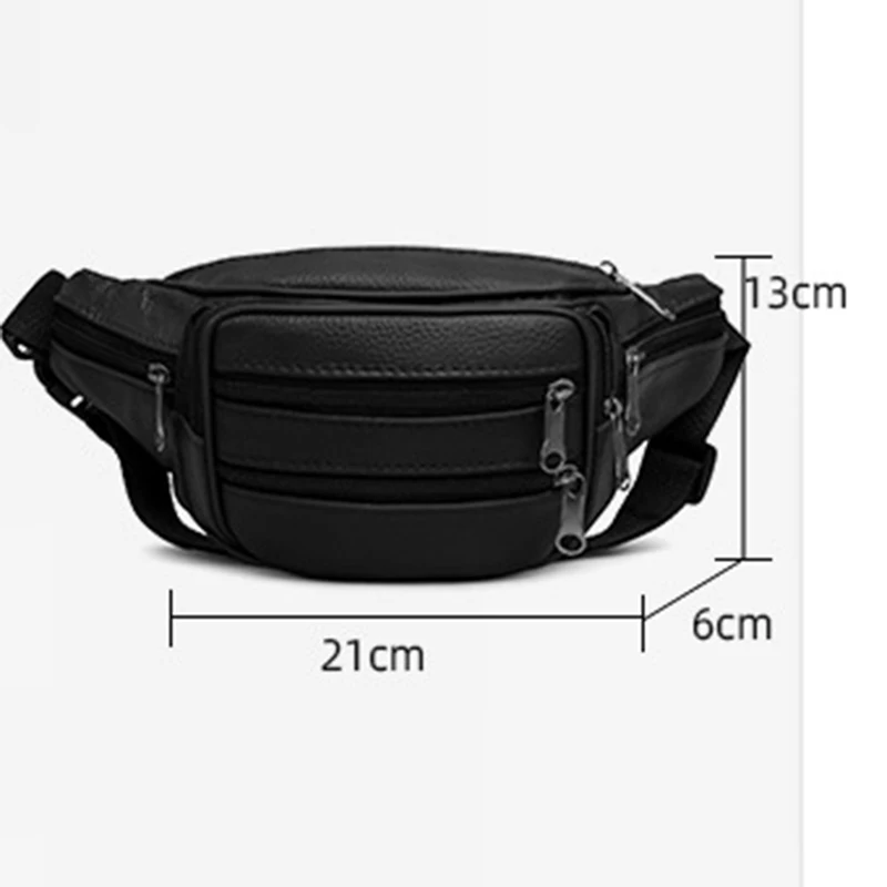 Men\'s Genuine Leather Chest Bags Crossbody Bag Luxury Design Durable Pockets Chest Bag Business Men\'s Handbag Shoulder Bag