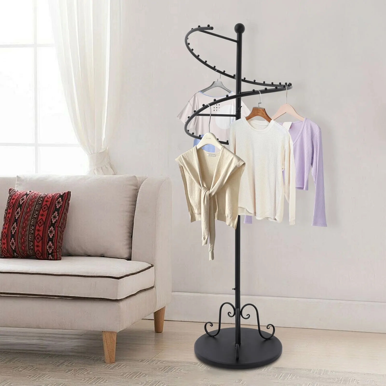 

Hanger -42 * 153cm - Black, , , Suitable for Use in Hallways, Entrances, Bedrooms, Bathrooms, Closets, Laundry Rooms, Boutiques