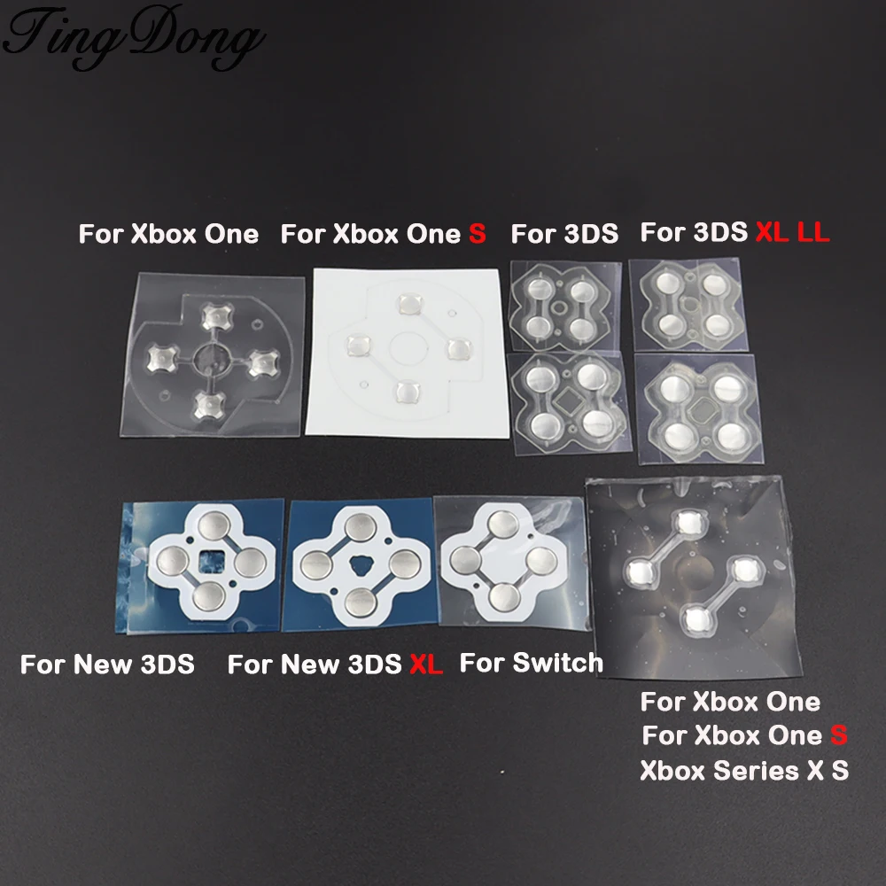 2PCS D-Pad Key ABXY Button Metal Dome Snap Dome PCB Board conductive pad For Xbox one/ S 3DS XL New 3DS XL For Switch Controller