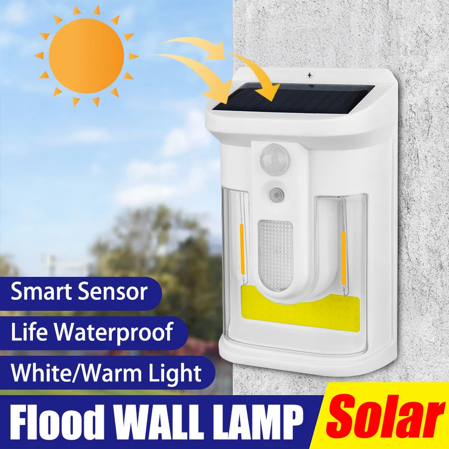 

LED Outdoor Solar Wall Light Tungsten Filament Garden Lamp Night Lamp Courtyard Fence Light Waterproof 3 Modes Motion Sensor