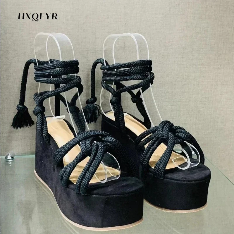 Sandal Women Summer Fashion Sandals Women\'s Wedge Sandals Cross Straps Casual Women\'s Shoes Women High Heels