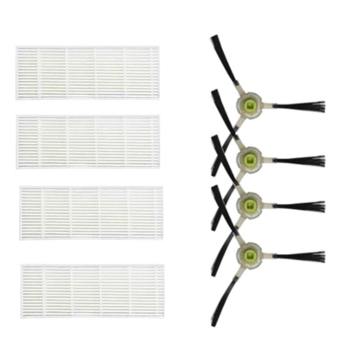 A66T 8 قطعة استبدال أجزاء ل Lefant M210 M210S M210B M213 ملحقات المكنسة الكهربائية فلتر HEPA فرشاة جانبية