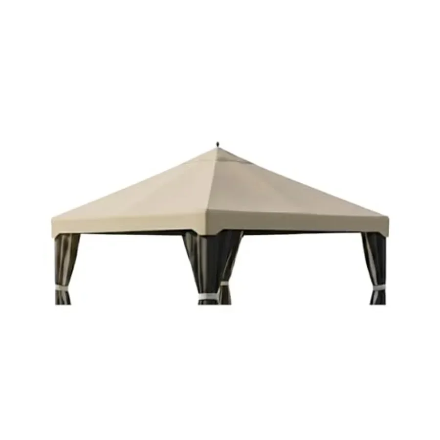 Reinforced RipLock 350 Replacement  Top Cover for Garden Treasures 10' x 12' Gazebo S-1210GZ S-1210GZN Weather-Resistant Polyes