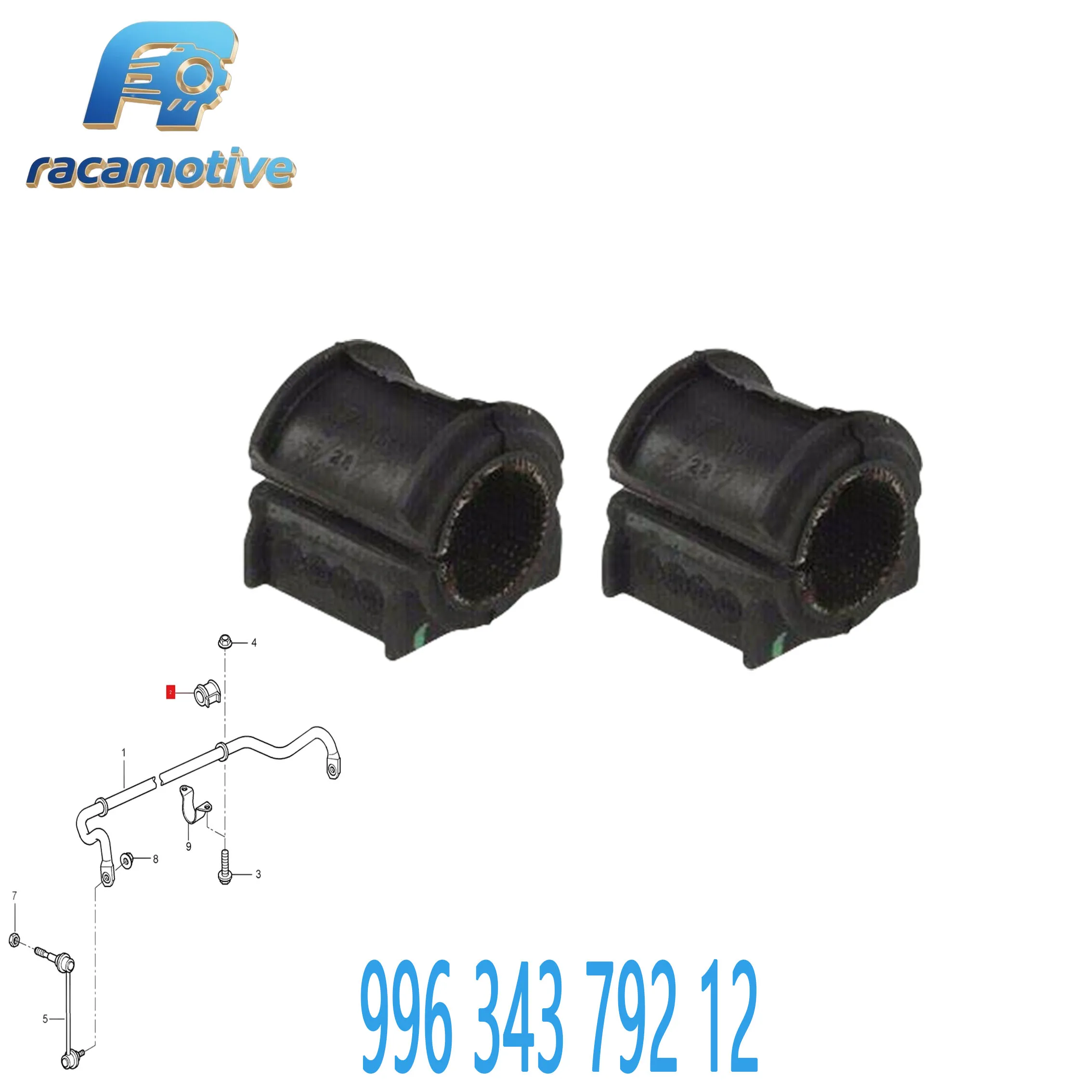99634379212 Suitable for Porsche 911 997 Cayman 987 996 Boxster 986 Front Suspension Anti-Roll Bar Bushing 996 343 792 12. - view 6