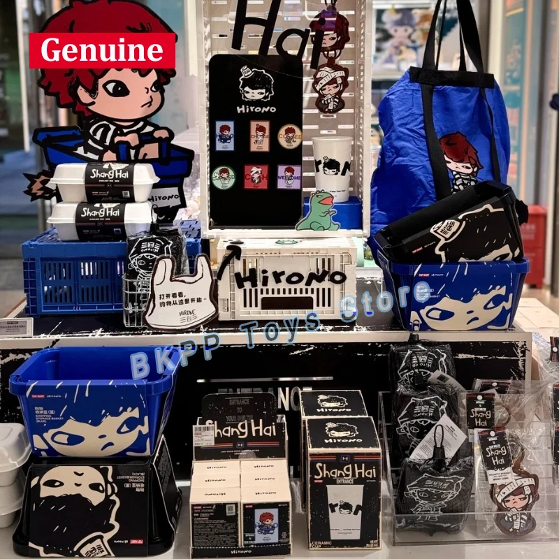 POP MART Hirono Convenience Store Roaming Shanghai Limited Ceramic Cup Keychain Pendant For Adult Collection Home Decor view 2
