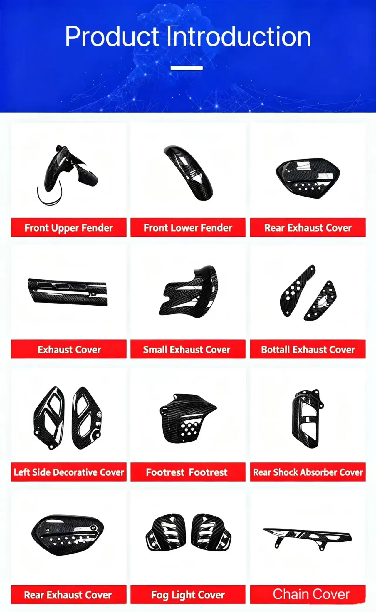 Suitable for Triumph scrambler1200 xc/xe big climbing motorcycle accessories 100% pure dry carbon fiber tank pack