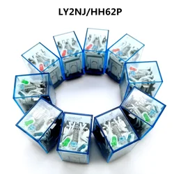 LY2NJ HH62P HHC68A-2Z General Purpose Electronic Micro Electromagnetic Relay LED Lamp 10A 8 Pins Coil DPDT DC12V 24V AC110V 220V