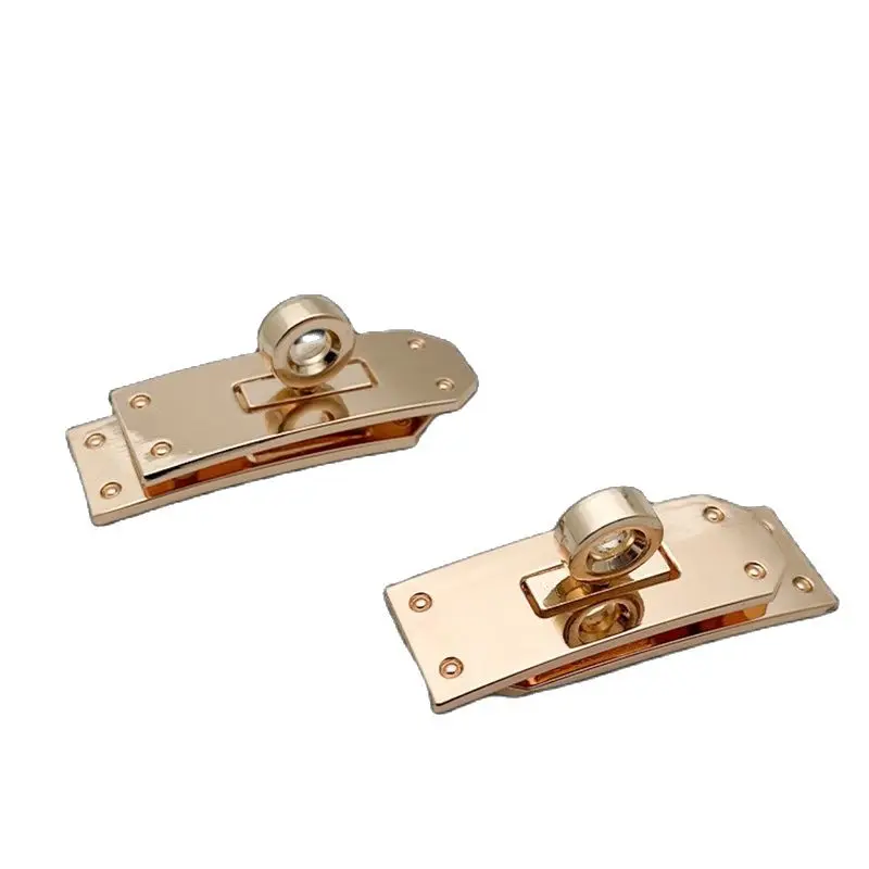 4.7CM Metal Rectangle Clasp Turn Lock Twist Lock DIY Leather Handbag Replacement Bag Hardware LeatherCraft Accessories