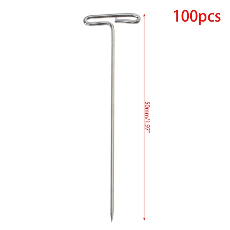 100 шт. для Т-образных игл для парика на пене для стиля головы для шитья головы