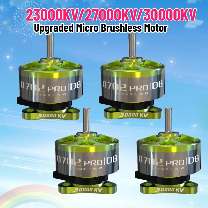 

4Pcs VCI 0702 PRO DB 23000KV/27000KV/30000KV Extremely Light Weight Upgraded Micro Brushless Motor 65MM Circle Machine
