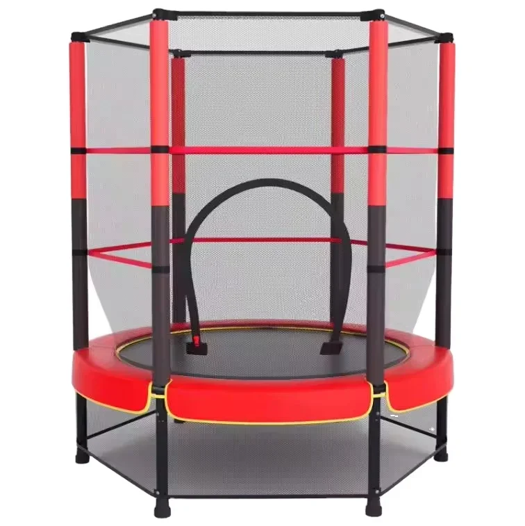 

New 55inch Beautiful Colorful Jumping Home Children Trampoline Indoor Kids With Safety Net Indoor Cheap