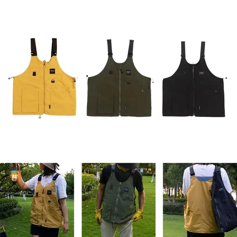 Versatile Outdoor Camping Vest With Multiple Pockets For Hunting And Fishing