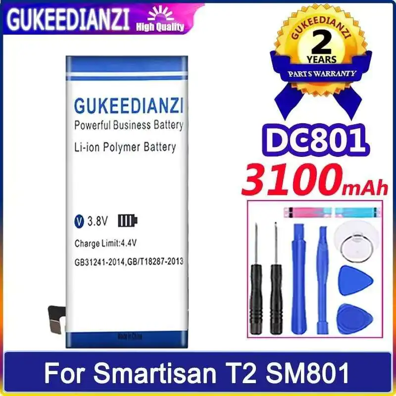 

Для Smartisan T2 SM801 аккумулятор мобильного телефона DC801 3100 мАч замена премиум-класса хорошая низкотемпературная производительность