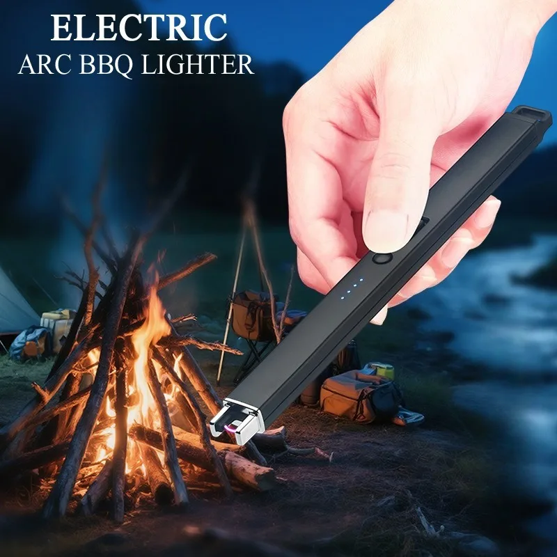 

New Rechargeable Arc Igniter with Long Handle Portable Pulse Igniter Lighter for Outdoor Camping, Kitchen, Household Use