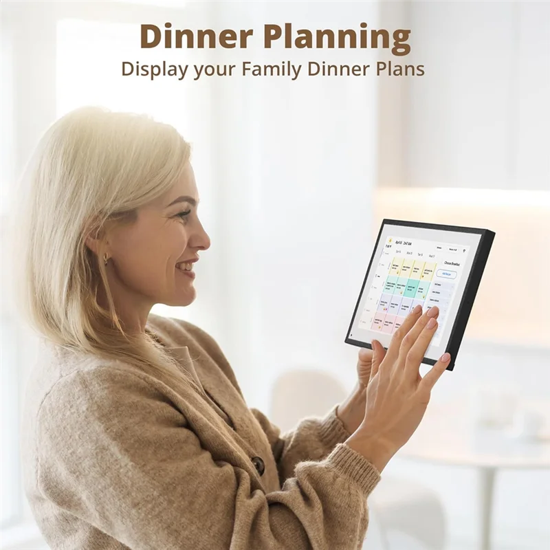 A35M-Digital Calendar 10.1 Inch Interactive Touchscreen Chore Chart, Smart Family Planner,Hearth Display Desk Design