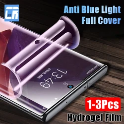 1-3Pcs Anti Blue Light Screen Protector For Samsung Galaxy S24 Note 20 Ultra 9 10 Plus M51 A52S A51 A71 S20 S21 FE Hydrogel Film