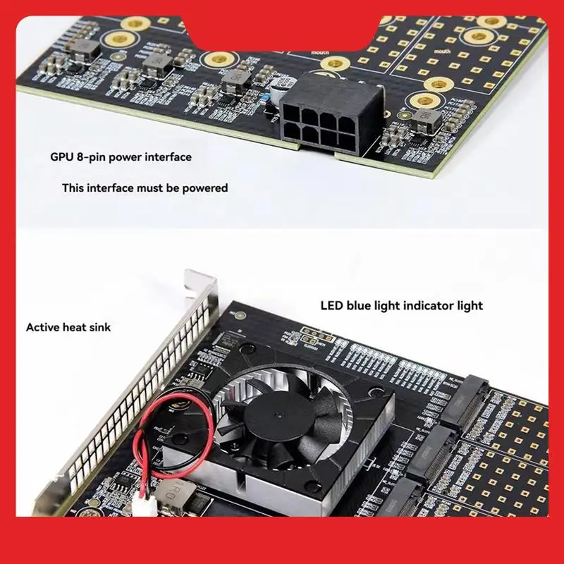

Pcle 3.0 к M.2 NVME 8-дисковую карту расширения 8-дисковую карту расширения M.2 NVME Бесплатная основная плата сплит