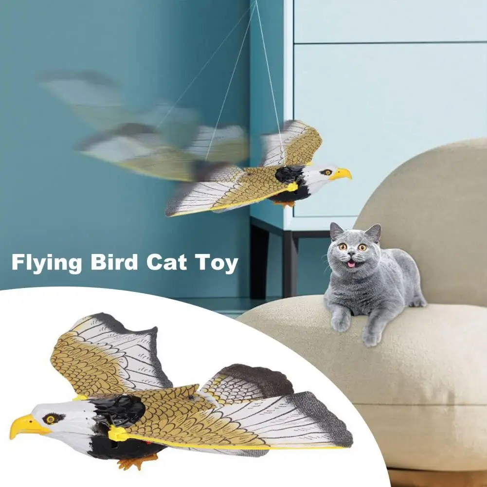 Electric Flying Eagle Cat Toy,Interactive Simulation Bird Toy,Automatic Moving Hanging Eagle Cat Toy,Indoor Cats,Pet Supplies