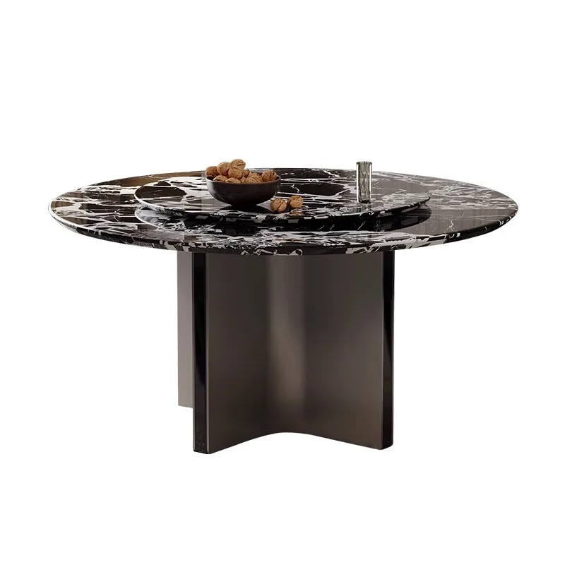 

Italian minimalist, Nordic marble round dining table, modern minimalist furniture for home use